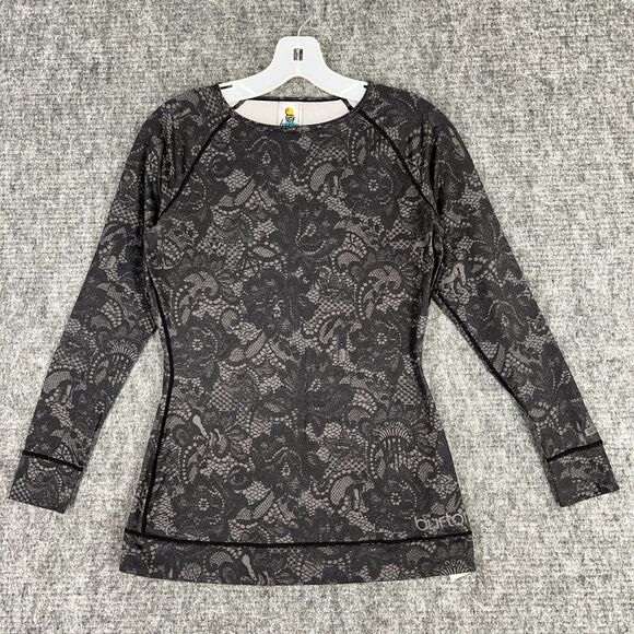 Burton Shirt Womens Small Gray Dry Ride Baselayer Snowboarding Snow - Picture 1 of 10